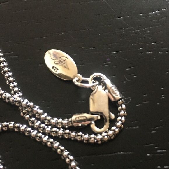 SAMUEL B Oxidized Sterling Silver Necklace Popcorn Chain 18 inches Brand New - Picture 7 of 11